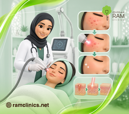 علاج اثار حب الشباب بالليزر