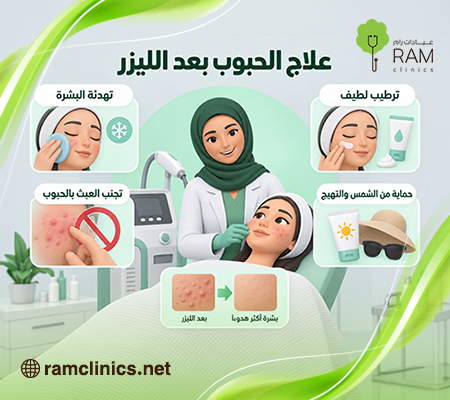 علاج الحبوب بعد الليزر